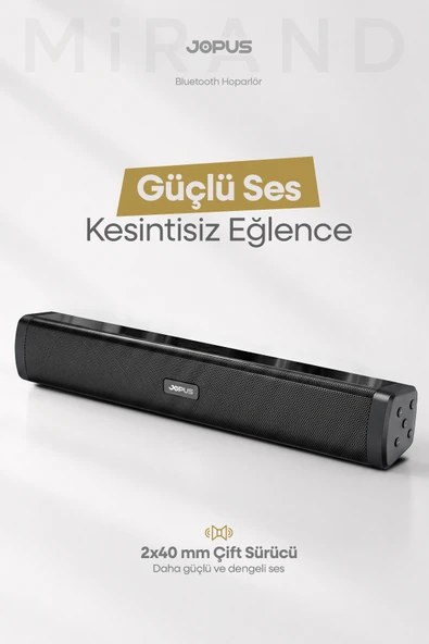Yüksek Sesli Şarjlı Taşınabilir Bluetooth Hoparlör Kablosuz Speaker AUX USB SD Kart Girişli Destekli ürün görseli 1