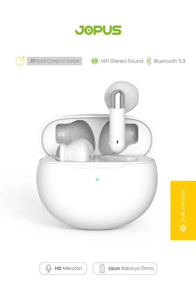 Jopus iOS ve Android Uyumlu - Bluetooth Kulaklık - HiFi Stereo Mikrofonlu Tetra ürün görseli 1