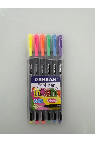 Fineliner 6 Lı Neon Pvc Kutu 0.4 mm ürün görseli 1