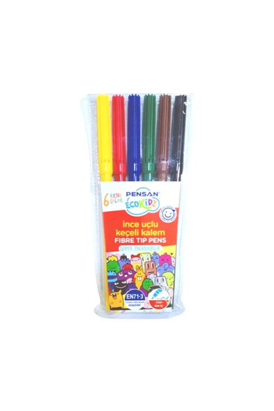 Kidz İnce Uçlu Keçeli Kalem 6 Renk ürün görseli 1