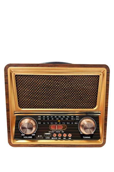 Jopus Ahşap Nostaljik Görünümlü Bluetoothlu Radyolu Bluetooth Hoparlör Standart Morrina II ürün görseli 1
