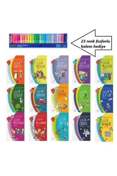 Genç Nesil Çılgın Bilgiler Serisi 15 Kitap Yusuf Asal (23 RENK KRAFT MARKA FOSFORLU KALEM HEDİYE) ürün görseli 1