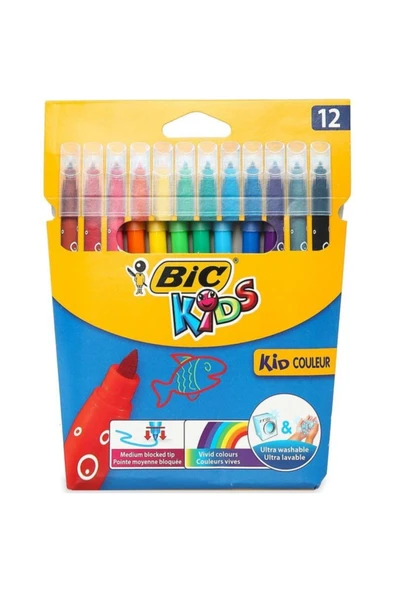 Keçeli Boya Kalemi Kids Couleur Yıkanabilir 12 Renk 920293 ürün görseli 1