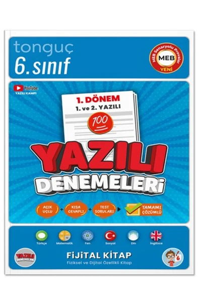 Tonguç 6. Sınıf Yazılı Denemeleri 1. Dönem 1 Ve 2. Yazılı ürün görseli 1