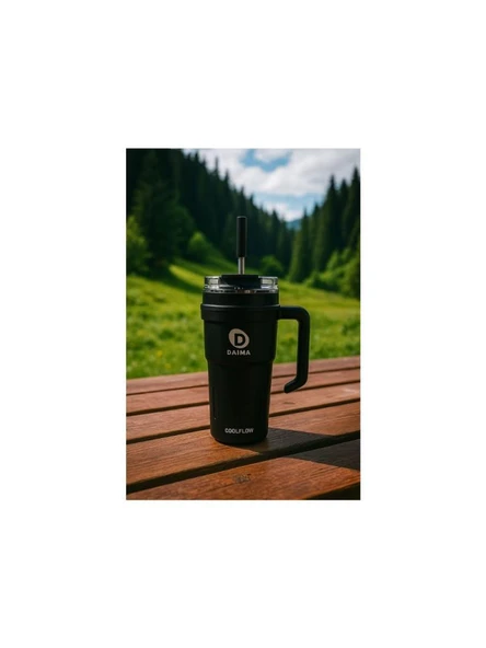 DAİMA COOLFLOW TERMOS SİYAH 780 ML - Resim 2
