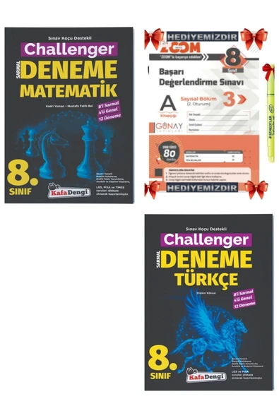 PTTAVM: Lgs 8. Sınıf Challenger Matematik Türkçe Deneme Set