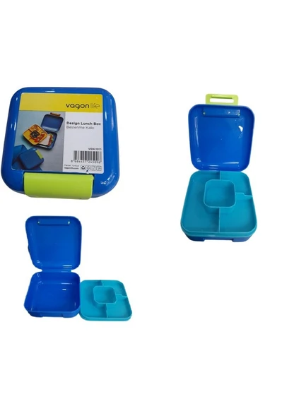 Vagonlife Beslenme Kutusu Premium Launch Box Vgn1011 Mavi 14x14x7 cm ürün görseli 1