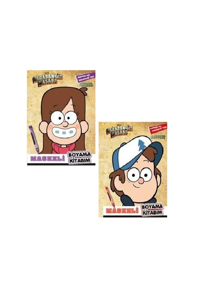 Esrarengiz Kasaba Maskeli Boyama Kitabım 2'li Set - Mabel - Dipper ürün görseli 1