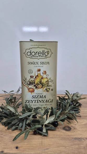 Soğuk Sıkım Zeytinyağ Dorello Teneke 5 Lt ürün görseli 1