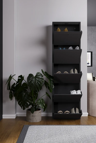 Wood House HERA METAL AYAKKABILIK 5'Lİ ANTRASİT ürün görseli 1
