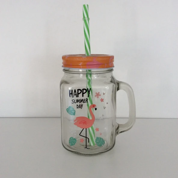 Flamingo Figürlü Limonata Kavanozu ürün görseli 1