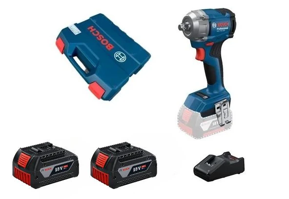 Bosch GDS 18V-350 Çift Akülü 4 Ah Darbeli Somun Sıkma Makinesi ürün görseli 1