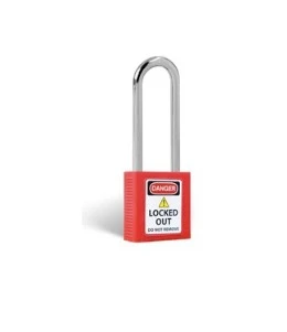 Eked Güvenlik Kilidi Bbu Loto Sl74ss Çelik Kanca 74mm Kırmızı Renk ürün görseli 1