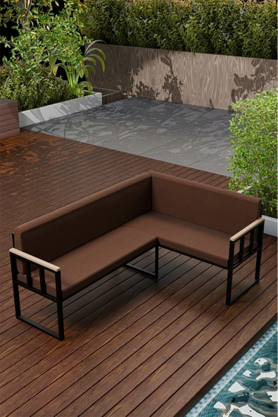 Wood House PARE KÖŞE TAKIMI KAHVE (MUTFAK,BAHÇE,BALKON,OTURMA ODASI) ürün görseli 1