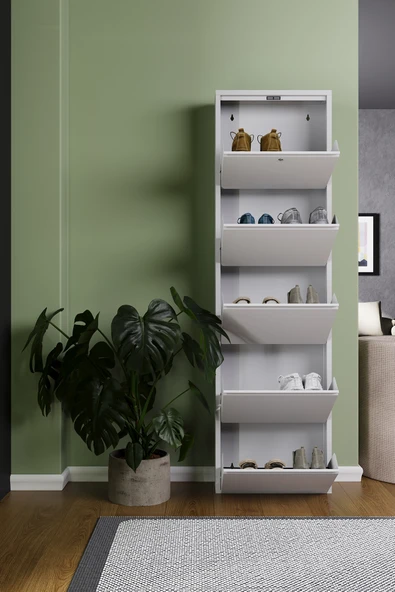 Wood House HERA METAL AYAKKABILIK 5'Lİ BEYAZ ürün görseli 1