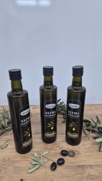 Dorello Naturel Sızma Zeytinyağı Cam Şişe 3 adet 500 ml ürün görseli 1