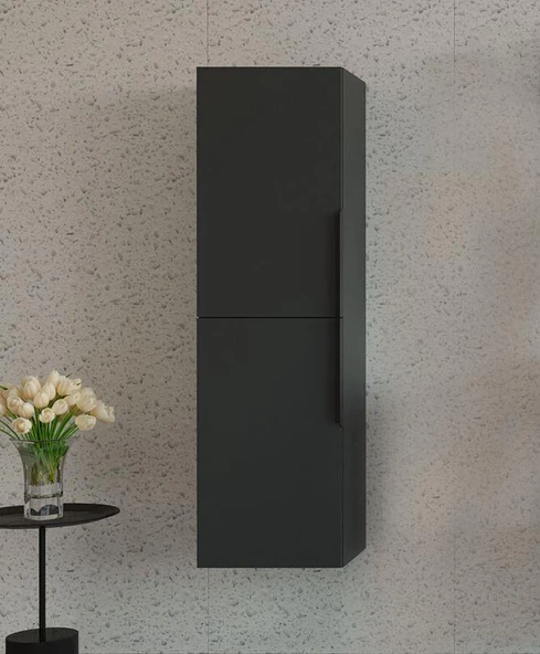 Orka Pure 40 cm Mat Antrasit Banyo Çamaşır Boy Dolabı ürün görseli 1