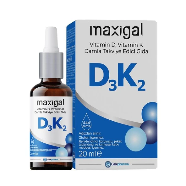 Maxigal D3 + K2 Takviye Edici Gıda 20 ml ürün görseli 1