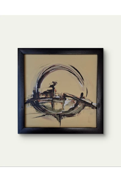 Feoly Art Modern Soyut Tablo – El Boyaması – 22x22 Ev Dekorasyon Tablosu – MDF Üzeri Akrilik ürün görseli 1