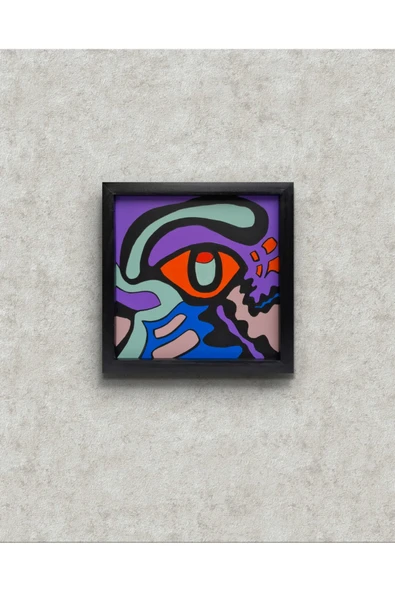 Feoly Art Modern Soyut Tablo – El Boyaması – 22x22 Ev Dekorasyon Tablosu – MDF Üzeri Akrilik ürün görseli 1