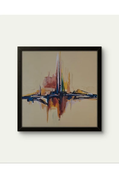 Feoly Art Modern Soyut Tablo – El Boyaması – 22x22 Ev Dekorasyon Tablosu – MDF Üzeri Akrilik ürün görseli 1