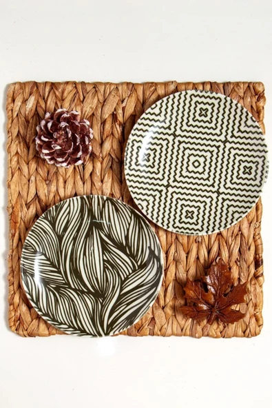 Flora Dip 2li Pasta Tabağı 19 Cm. ürün görseli 1