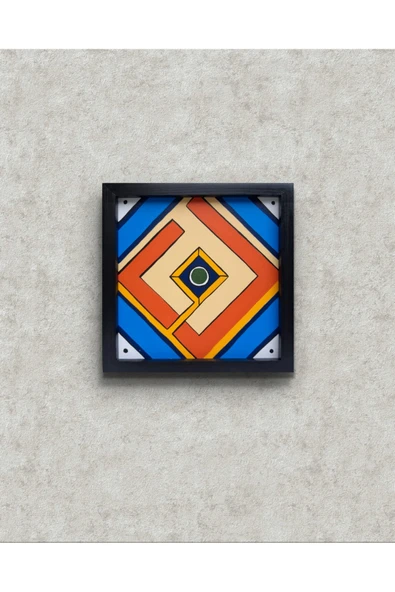 Feoly Art Modern Soyut Tablo – El Boyaması – 22x22 Ev Dekorasyon Tablosu – MDF Üzeri Akrilik ürün görseli 1