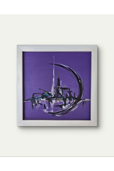 Feoly Art Modern Soyut Tablo – El Boyaması – 22x22 Ev Dekorasyon Tablosu – MDF Üzeri Akrilik ürün görseli 1