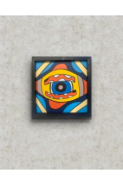 Feoly Art Modern Soyut Tablo – El Boyaması – 22x22 Ev Dekorasyon Tablosu – MDF Üzeri Akrilik ürün görseli 1