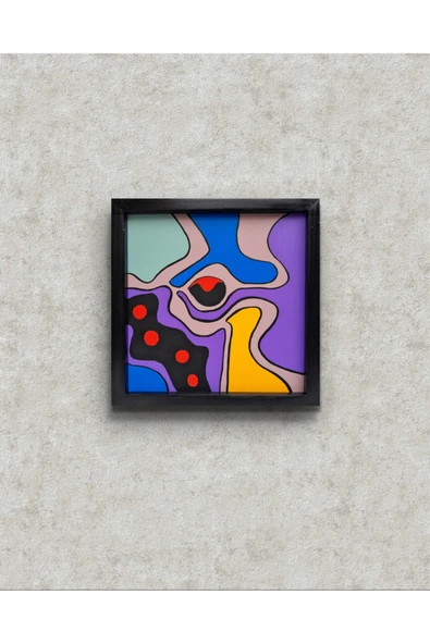 Feoly Art Modern Soyut Tablo – El Boyaması – 22x22 Ev Dekorasyon Tablosu – MDF Üzeri Akrilik ürün görseli 1