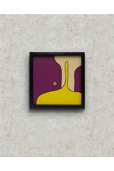 Feoly Art Modern Soyut Tablo – El Boyaması – 22x22 Ev Dekorasyon Tablosu – MDF Üzeri Akrilik ürün görseli 1