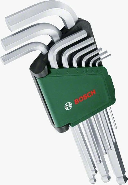 Bosch 1600A02BX9 9 Parça Hex Alyan Anahtar Takımı ürün görseli 1