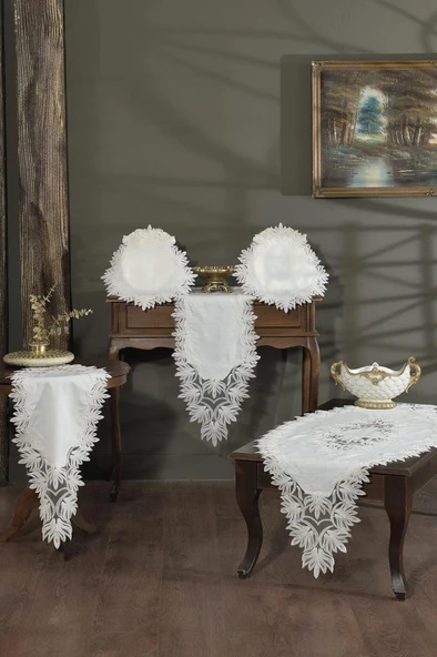 Işıl Salon Takımı 5 Parça Krem ürün görseli 1
