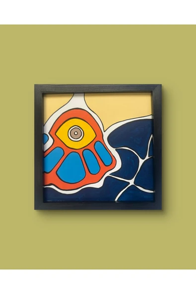 Feoly Art Modern Soyut Tablo – El Boyaması – 22x22 Ev Dekorasyon Tablosu – MDF Üzeri Akrilik ürün görseli 1