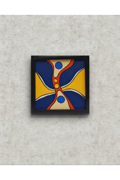 Feoly Art Modern Soyut Tablo – El Boyaması – 22x22 Ev Dekorasyon Tablosu – MDF Üzeri Akrilik ürün görseli 1