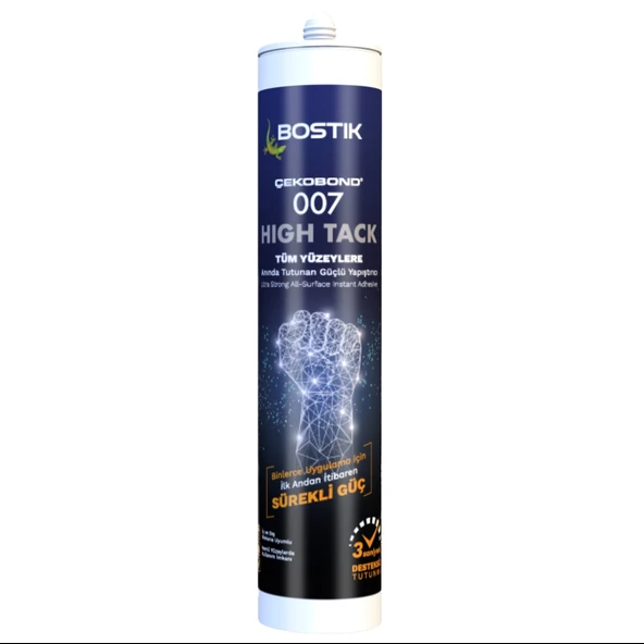 Bostik Çekobond 007 High Tack Hibrit Çok Amaçlı Korniş/Kornej Yapıştırıcı Beyaz 290 ml ürün görseli 1