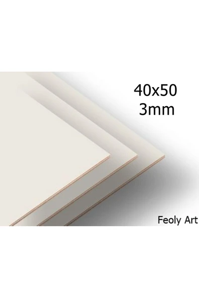 Feoly Art 3 mm 40x50 MDF Plaka (3 ADET) - Hobi, Maket, Ahşap El Sanatları İçin Uygun (3`lü Paket) ürün görseli 1