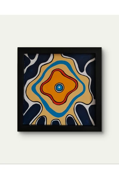 Feoly Art Modern Soyut Tablo – El Boyaması – 22x22 Ev Dekorasyon Tablosu – MDF Üzeri Akrilik ürün görseli 1