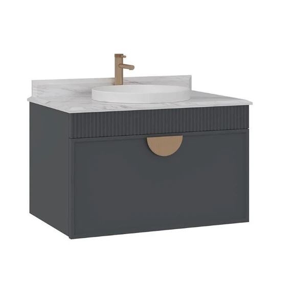 Orka Molino 80 cm Antrasit Banyo Dolabı Alt Modül ve Lavabo ürün görseli 1