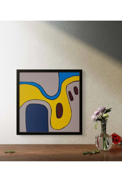 Feoly Art 22x22 cm El Boyaması Duvar Tablosu – Tuval Üzeri Modern Tasarım – Salon ve Ofis Uyumlu ürün görseli 1