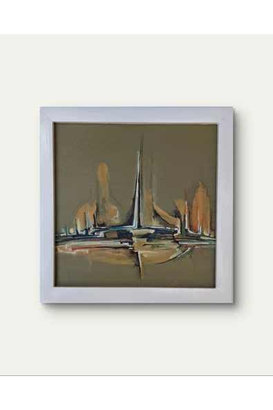 Feoly Art Modern Soyut Tablo – El Boyaması – 22x22 Ev Dekorasyon Tablosu – MDF Üzeri Akrilik ürün görseli 1