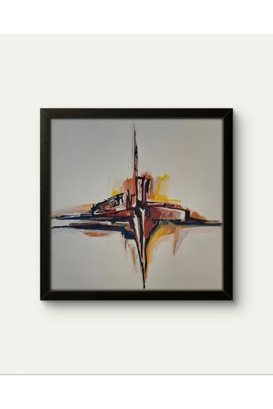 Feoly Art Modern Soyut Tablo – El Boyaması – 22x22 Ev Dekorasyon Tablosu – MDF Üzeri Akrilik ürün görseli 1