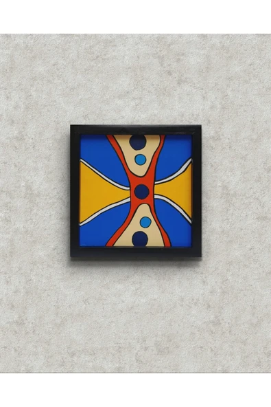 Feoly Art Modern Soyut Tablo – El Boyaması – 22x22 Ev Dekorasyon Tablosu – MDF Üzeri Akrilik ürün görseli 1