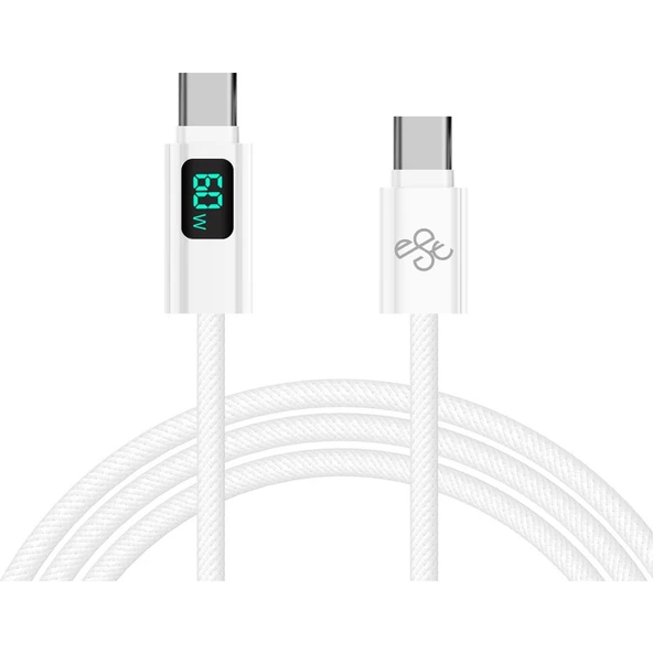 Eagleton S171-1 LCD 60W Usb-C To Usb-C LED Göstergeli Hızlı Şarj Kablosu ürün görseli 1