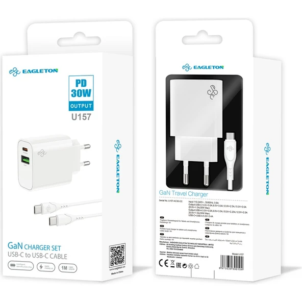 Eagleton 2in1 Pd 30W Gan Seyahat Şarj Cihazı Set ürün görseli 1
