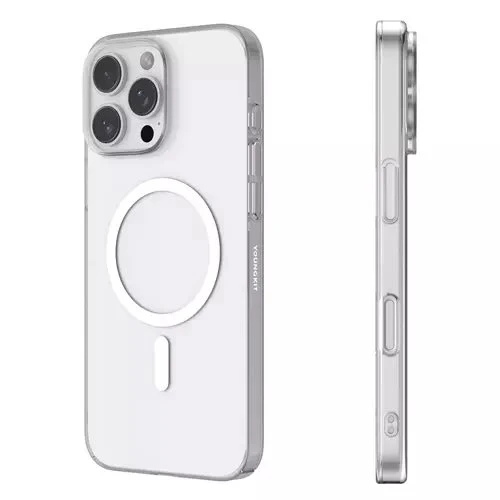 İphone 16 Pro Uyumlu Kılıf Kablosuz Şarj Destekli Şeffaf Silikon Kapak ürün görseli 1
