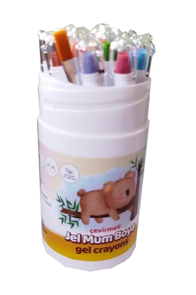 Çevirmeli Jel Mum Boya 12 Renk 1 Adet ürün görseli 1
