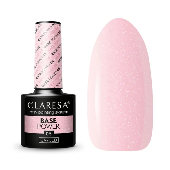 Claresa Renkli Power Base Coat Nude Simli Pembe 05 - 5g ürün görseli 1