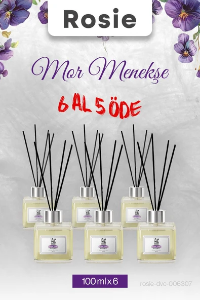 6 AL 5 ÖDE, Mor Menekşe Rosie Çubuklu Oda Kokusu 100 ml ürün görseli 1