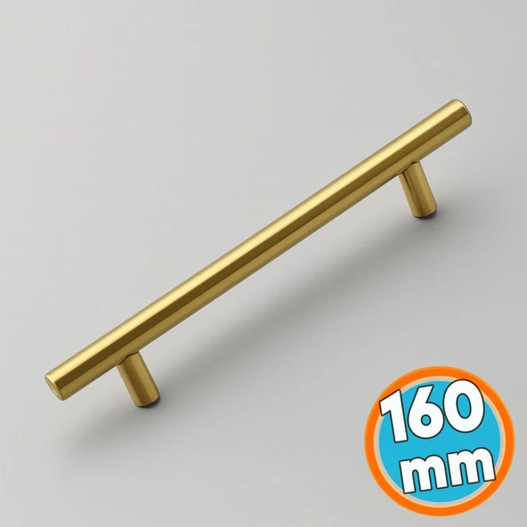Mobilya Kulpu Mutfak Çekmece Dolap Dolabı Kapak Kulpları Kulbu Gold Altın 160 mm 16 cm Metal ürün görseli 1